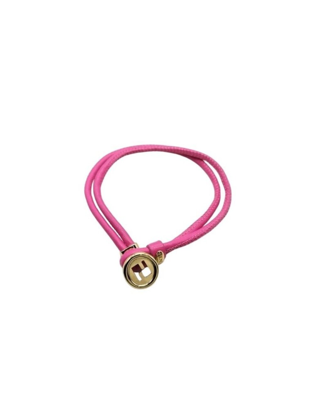 Fendi Bracelet Pink Metal Leather Gold